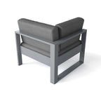 Anderson Teak DS-1003 Lucca Chair Corner Deep Seating, Grit Grey