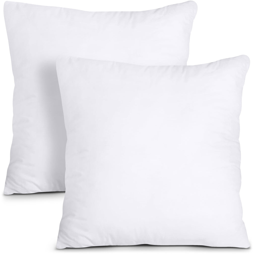 Utopia Bedding Throw Pillows Insert (Pack Of 2, White) - 17 X 17 Inches Bed And Couch Pillows - Indoor Decorative Pillows
