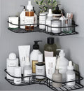 Pzone Bathroom Corner Shelf Pack Of 1, No Drill Self Adhesive Metal Shower Storage Rack, Wall Mounted Bathroom Shelf Organizer F
