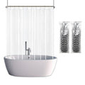 YISURE Clawfoot Tub Shower Curtain, Wrap Around Clear Shower Curtain Liner with 6 Bottom Magnets PEVA Extra Wide Bathtub Curtain