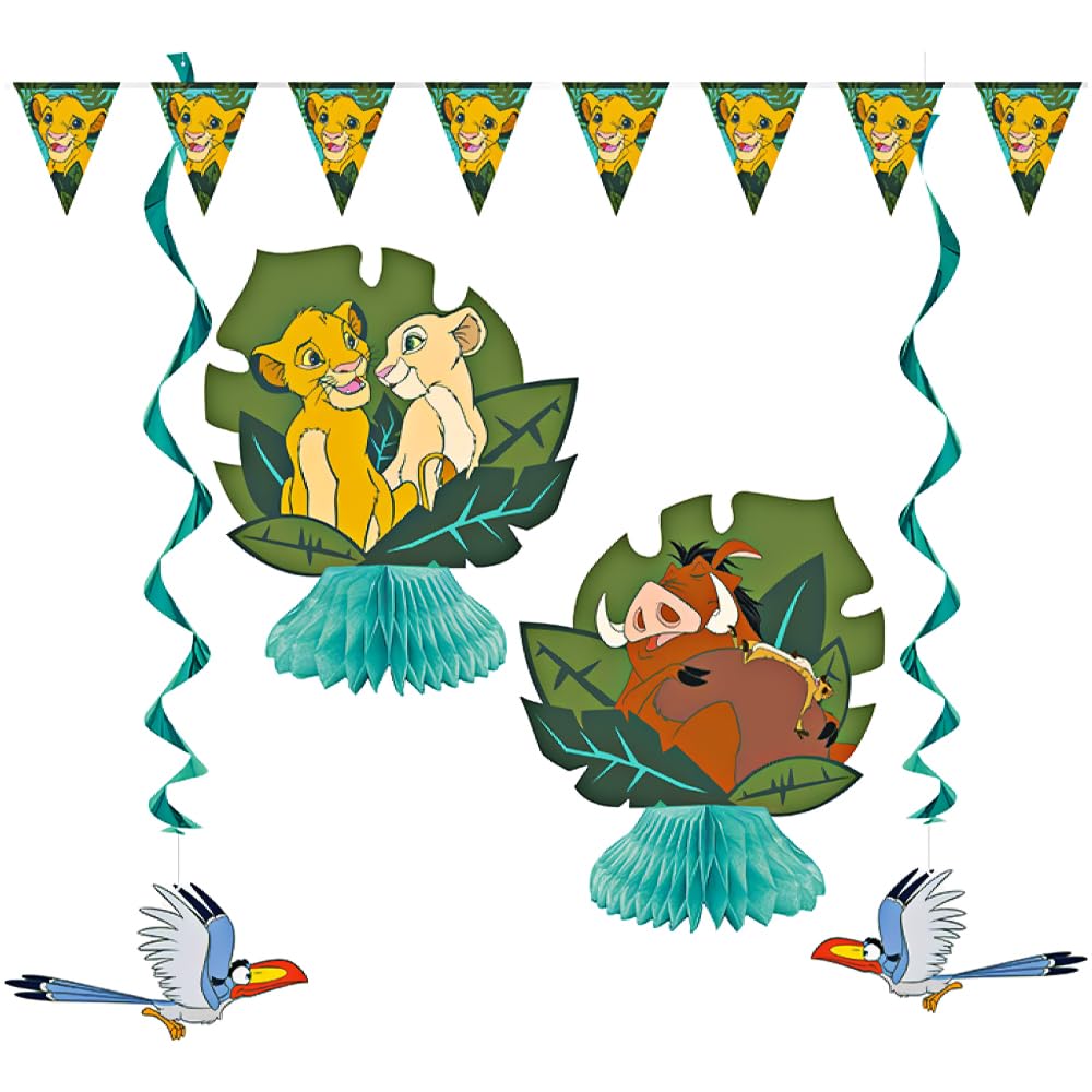 Unique 7Piece Disney Lion King Party Decorating Kit | Multicolor | 1 Pack