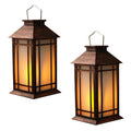 2-Pack 13 Vintage Candle Lantern with Led Flameless Candle (6hr Timer) - IP65 Waterproof Battery Powered Candle Lantern - Outdoo