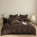 Luxlovery Brown Comforter Set California King Chestnut Brown Bedding Comforter Set Cal King Chocolate Solid Soft Breathable Moch
