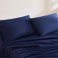 Linen Closet Luxury Cotton 144 Thread Count Organic Cotton King Pillowcases, Set Of 2, Navy