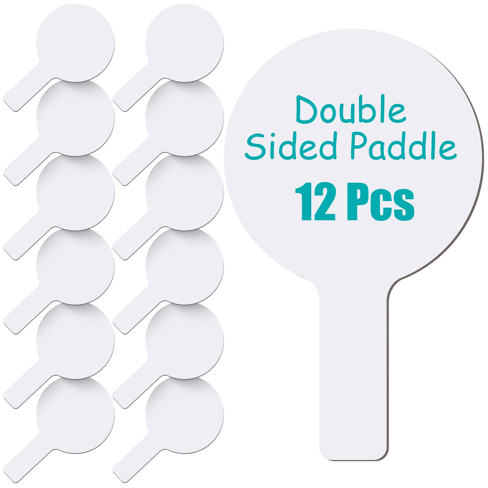 Zhehao 12 Pieces Dry Erase Answer Paddles Bulk Diy Christmas Paddles For Games Double Sided Mini Handheld Dry Erase Answer Board