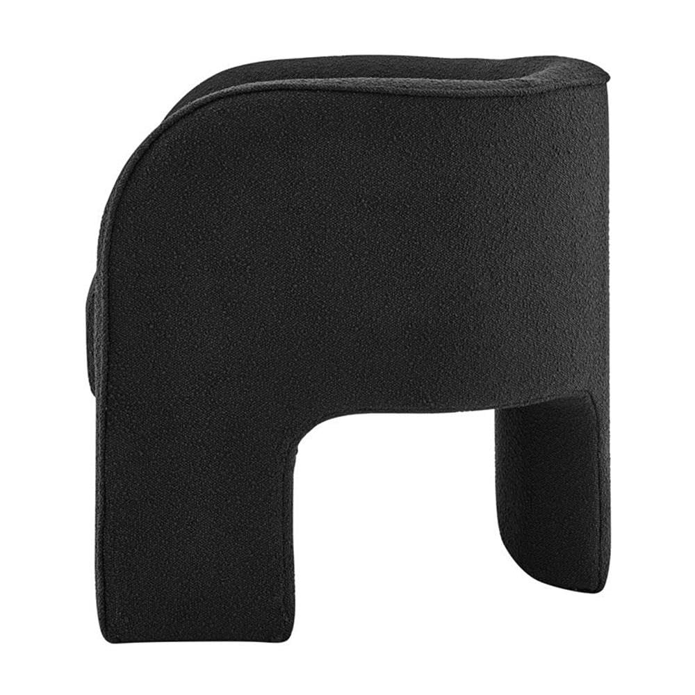 Npd Furniture And More Matteo Fabric Arm, Boucle Black Accent Chair