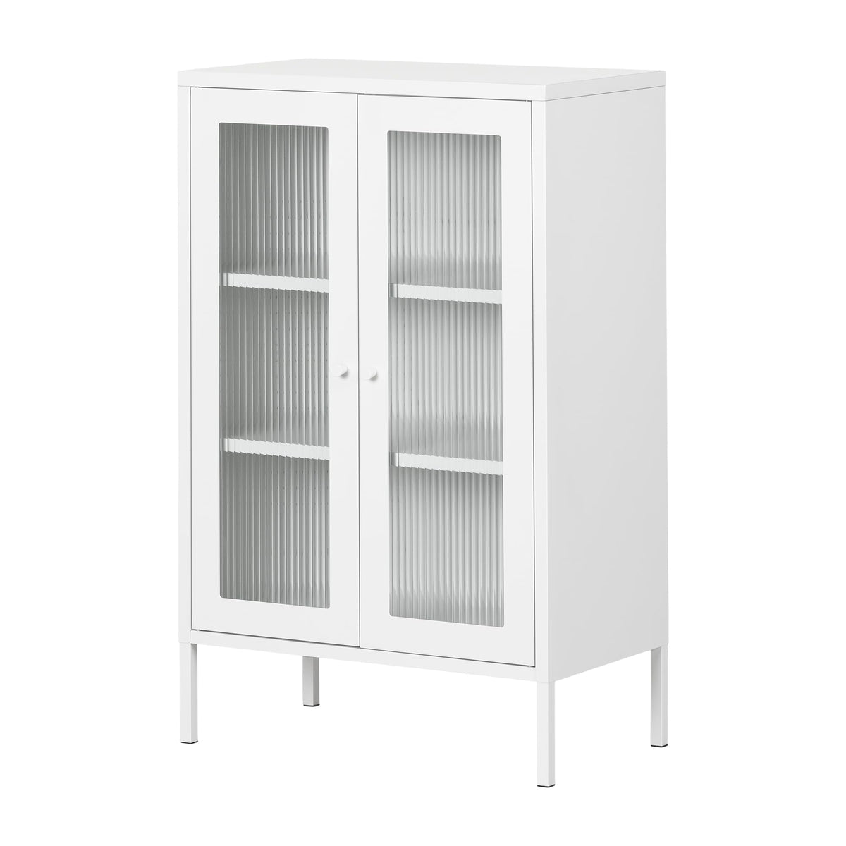 South Shore Kodali Accent Cabinet With Glass Doors, White