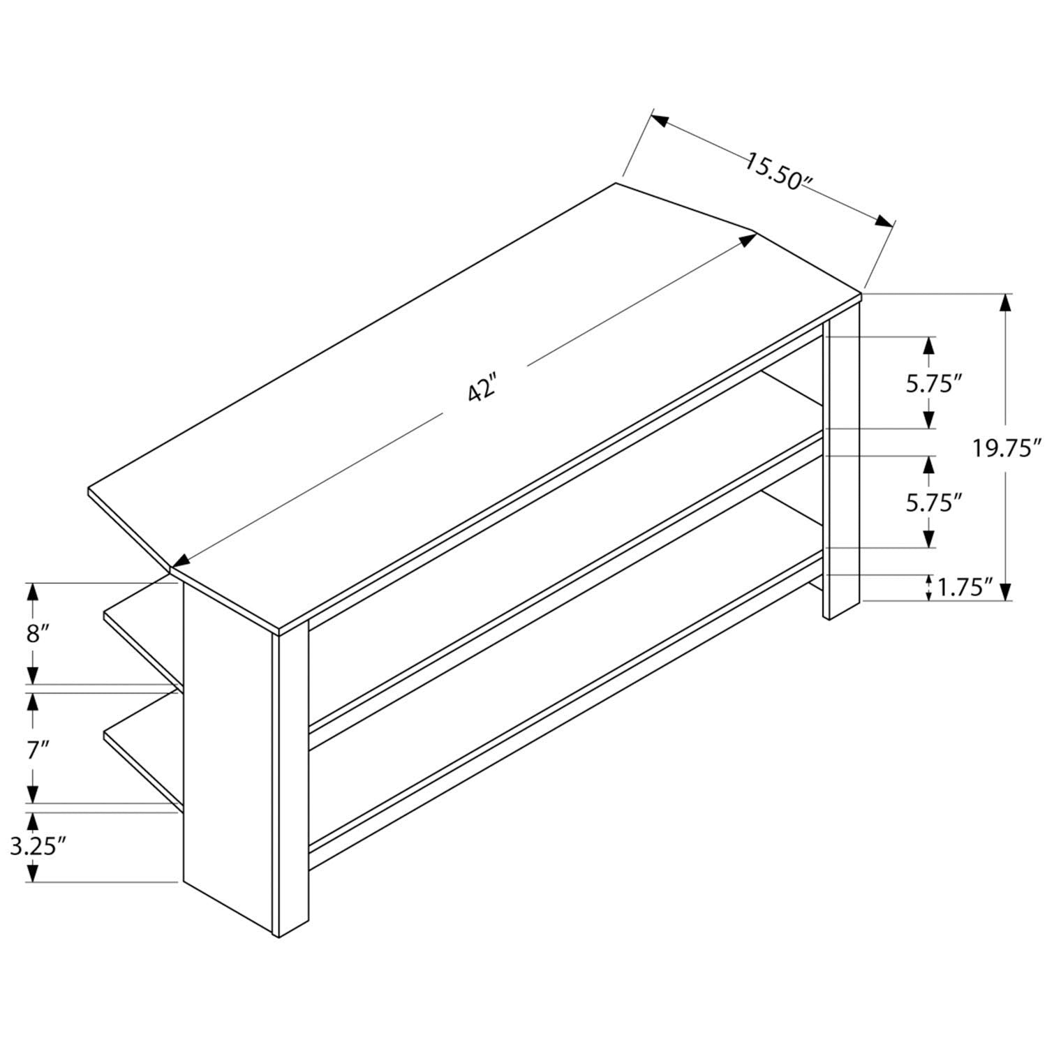 Monarch TV Stand, Cappuccino, 42'