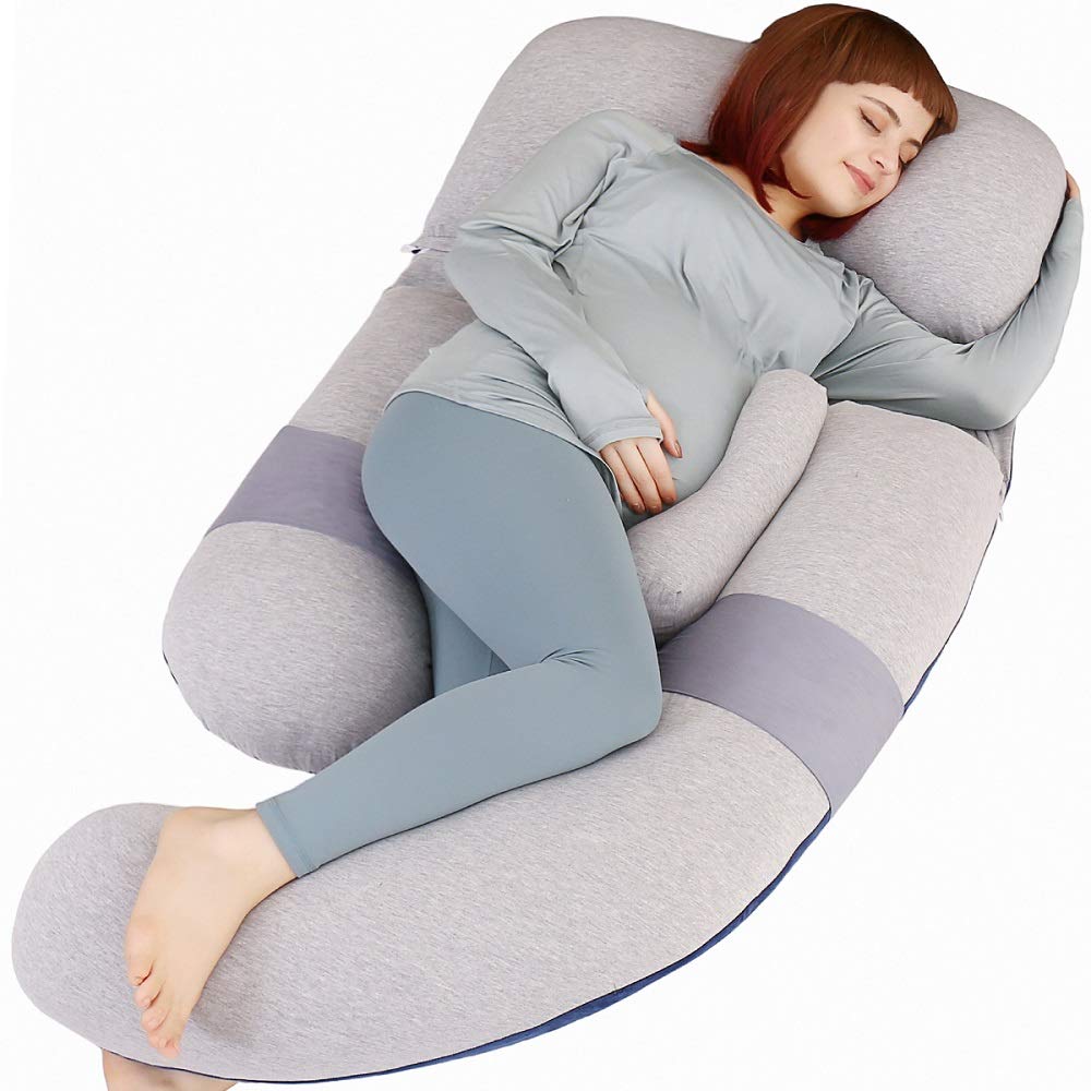 Moon Pine 60 Inch Pregnancy Pillow, Detachable U Shape Full Body Pillow For Maternity Support, Sleeping Pillow For Pregnant Wome