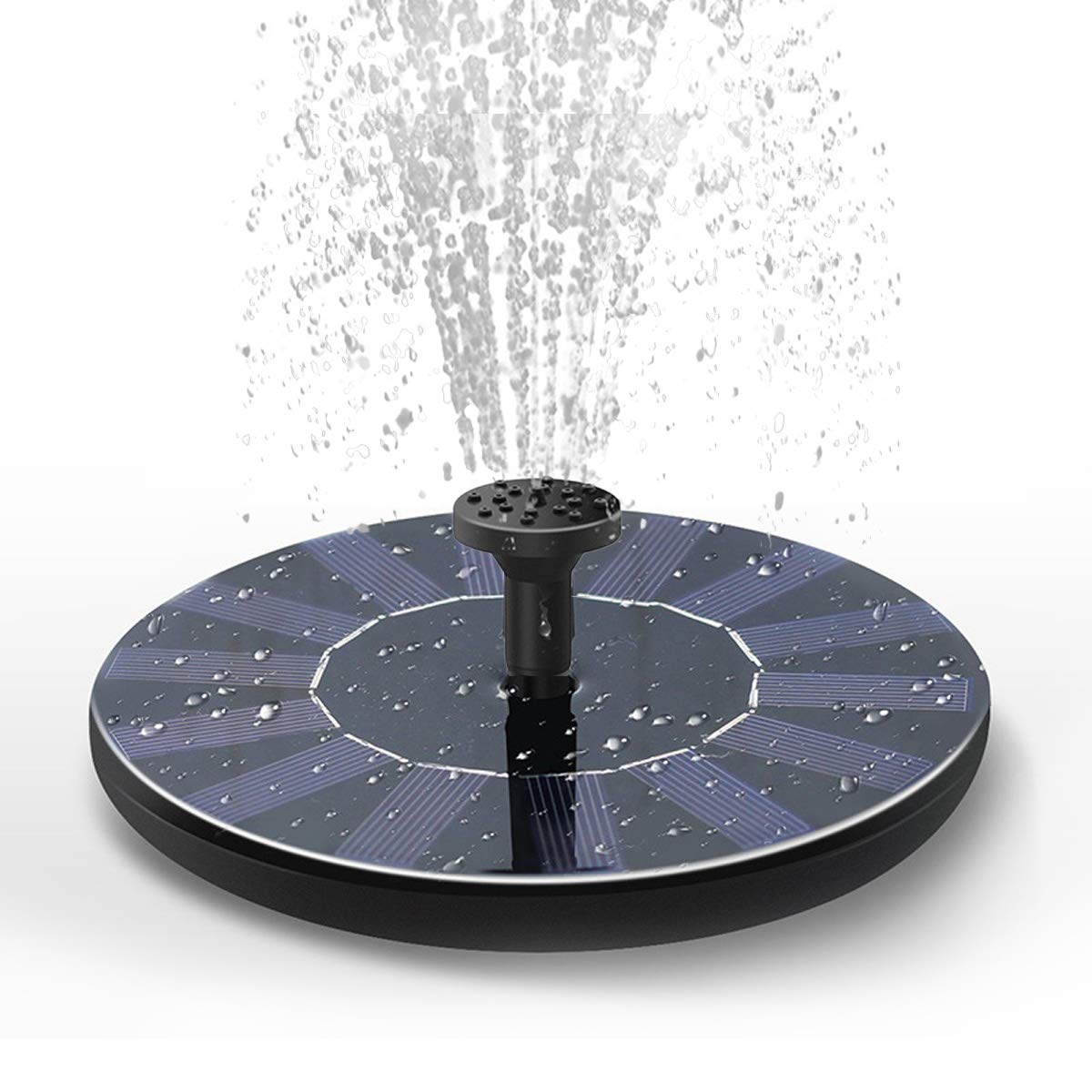 Solar Fountain Water Pump For Bird Bath, New Upgraded Mini Solar Powered Fountain Pump 1.5W Free Standing Solar Panel Kit Water