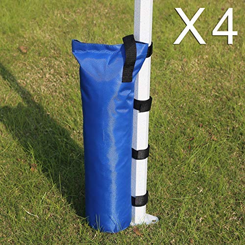 Abccanopy 150 Lbs Extra Large Canopy Sand Bags, 4-Pack, Blue (Without Sand)