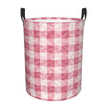 Laundry Basket Dirty Clothes Hamper for Bedroom Pink Soft Plaid