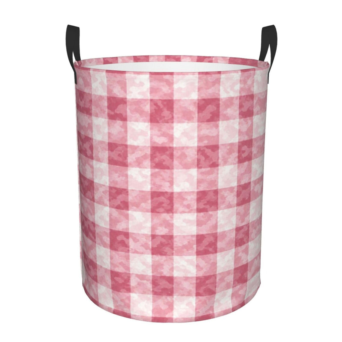 Laundry Basket Dirty Clothes Hamper for Bedroom Pink Soft Plaid