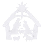 Best Choice Products 4Ft Outdoor Nativity Scene, Weather-Resistant Decor, Christmas Holy Family Yard Decoration, Water-Resistant Pvc - White