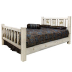 Montana Woodworks Bronc Design Laser Engraved Bed (Full: 87 in. L x 60 in. W x 47 in. H (188 lbs.))