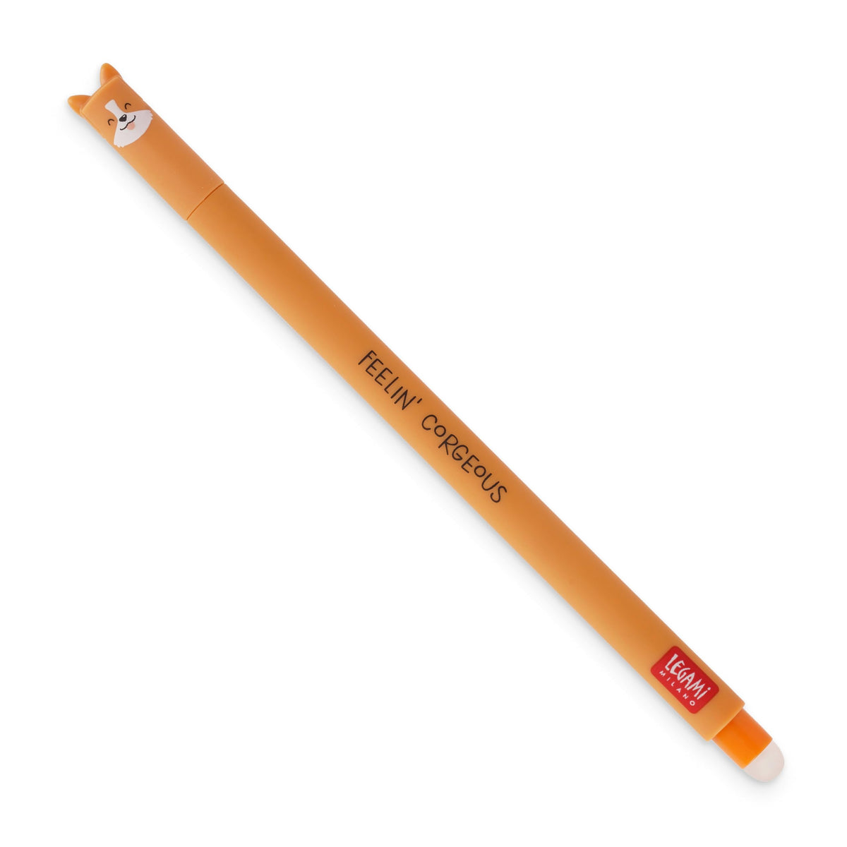 Legami - Erasable Gel Pen, Ball On The End To Remove Ink Without Consuming The Sheet, Black Thermal Ink, Tip Diameter 0.7 Mm, Co