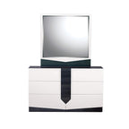 HomeRoots White, Grey Wood White and Grey Dresser with 6 Drawer