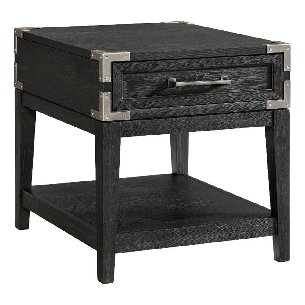 Intercon Laguna Occasional 24&quot; Tall End Table with 4 Legs, Weathered Steel