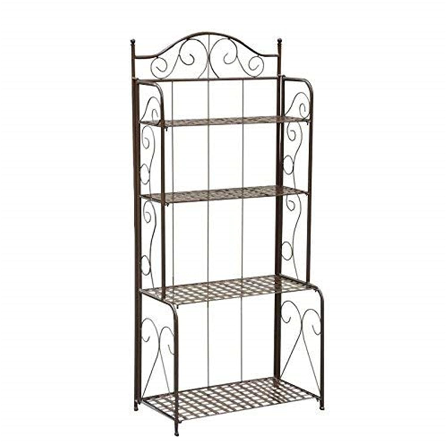 International Caravan 523767-Og-145553-O-783298 Bakers Rack, Antique Black