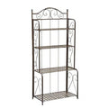 International Caravan 523767-Og-145553-O-783298 Bakers Rack, Antique Black