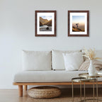 Hogaryo 11X14 Picture Frames Rustic Brown Wood Pattern Set Of 2 Photo Frames, For 8X10 With Mat Or 11X14 Without Mat Gallery Wal