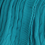 Rizzy Home | TH0158 | Throw | 50"x60" Teal Cable Knit Throws