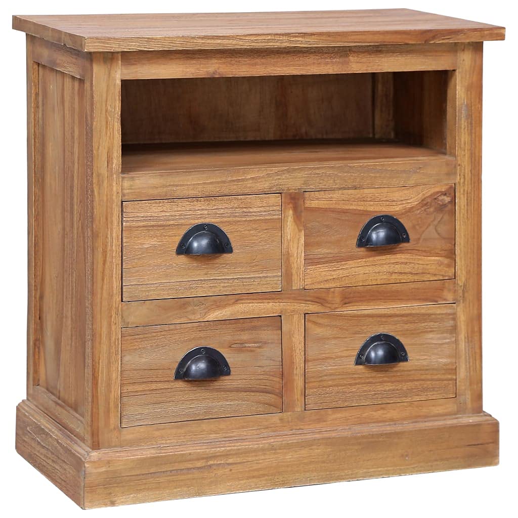 vidaXL Sideboard Side Coffee Bar Cabinet with Open Compartment Sideboard Buffet Cabinet with Storage for Living Room Dining Room Solid Wood Teak