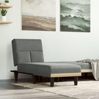 vidaXL Modern Reclining Chaise Longue in Dark Gray – Fabric Upholstery with Sturdy Plywood Frame for Living Room/Bedroom, Adjustable Positions, Comfortable Foam-Fill Bed