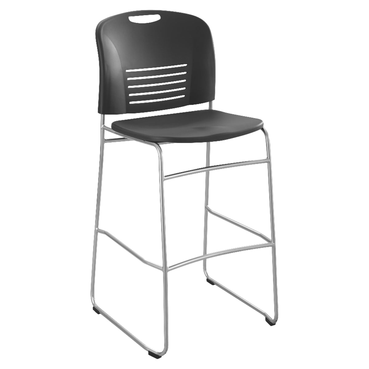 Safco Products Vy Bistro Height Sled Base Chair, Black