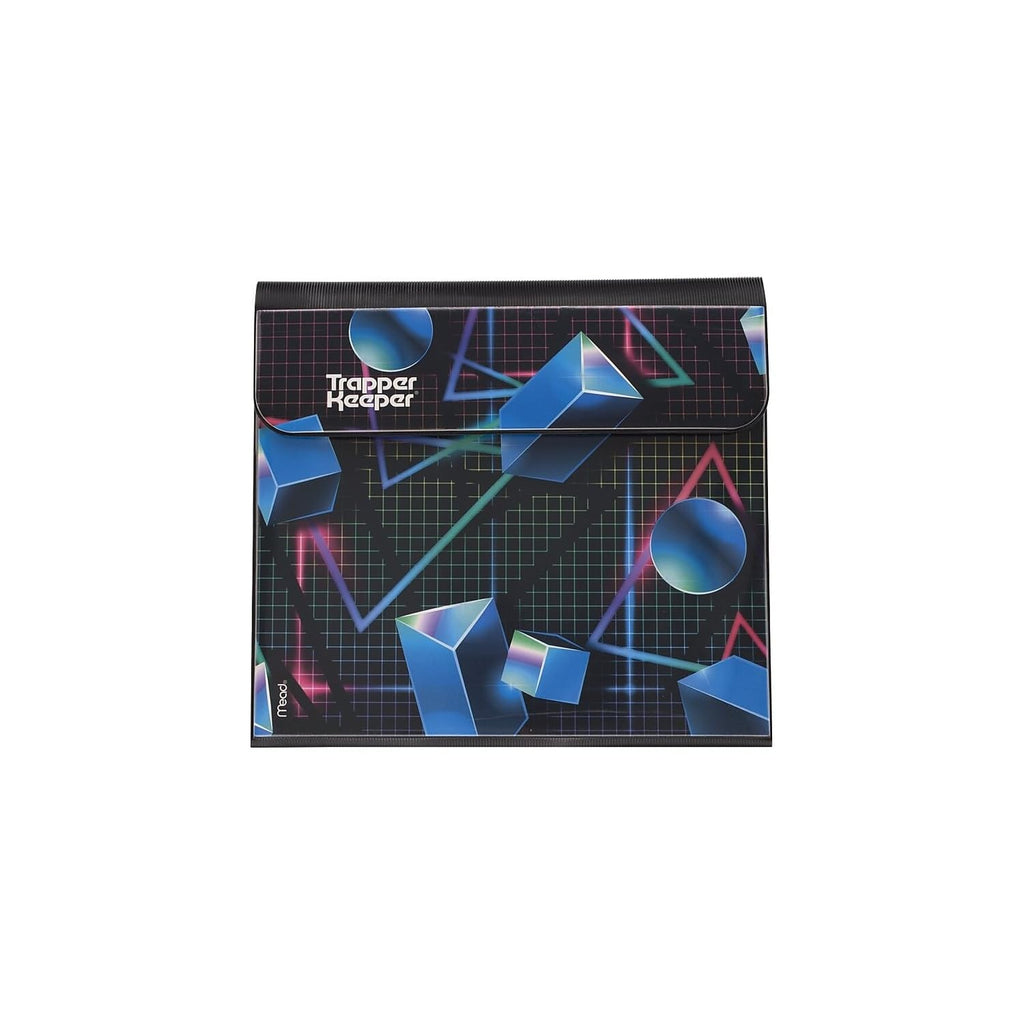 Trapper Keeper Binder, Retro Design, 1 Inch Binder, 2 Folders And Extra Pocket, Metal Rings And Spring Clip, Secure Storage, Sha