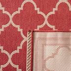 Safavieh Courtyard Collection 2'3' X 10' Red/Bone Cy6918 Trellis Indoor/ Outdoor Waterproof Easy Cleaning Patio Backyard Mudroo