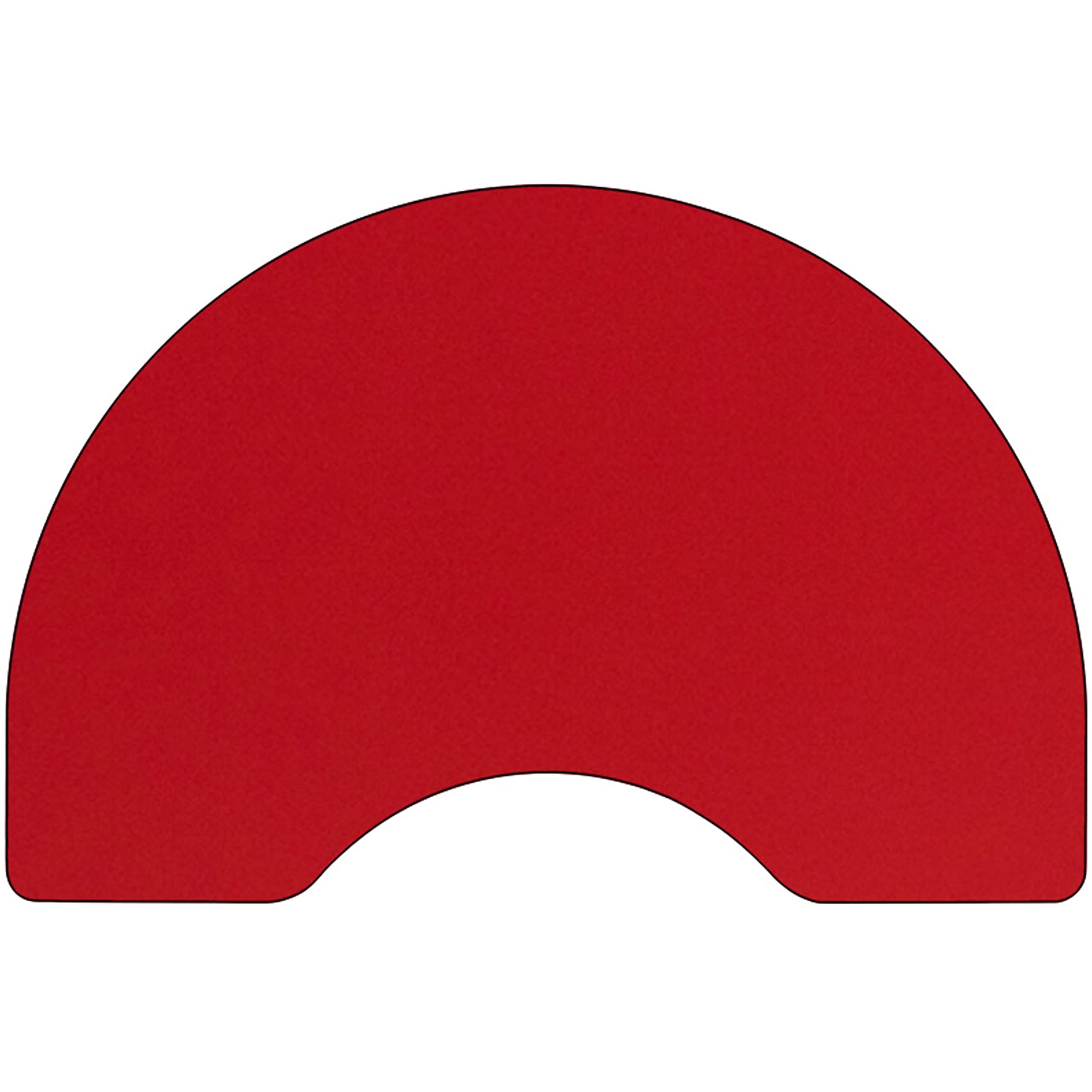 Flash Furniture Mobile Kidney Hp Laminate Activity Table With Standard Height Adjustable Legs, 48"W X 96"L, Red