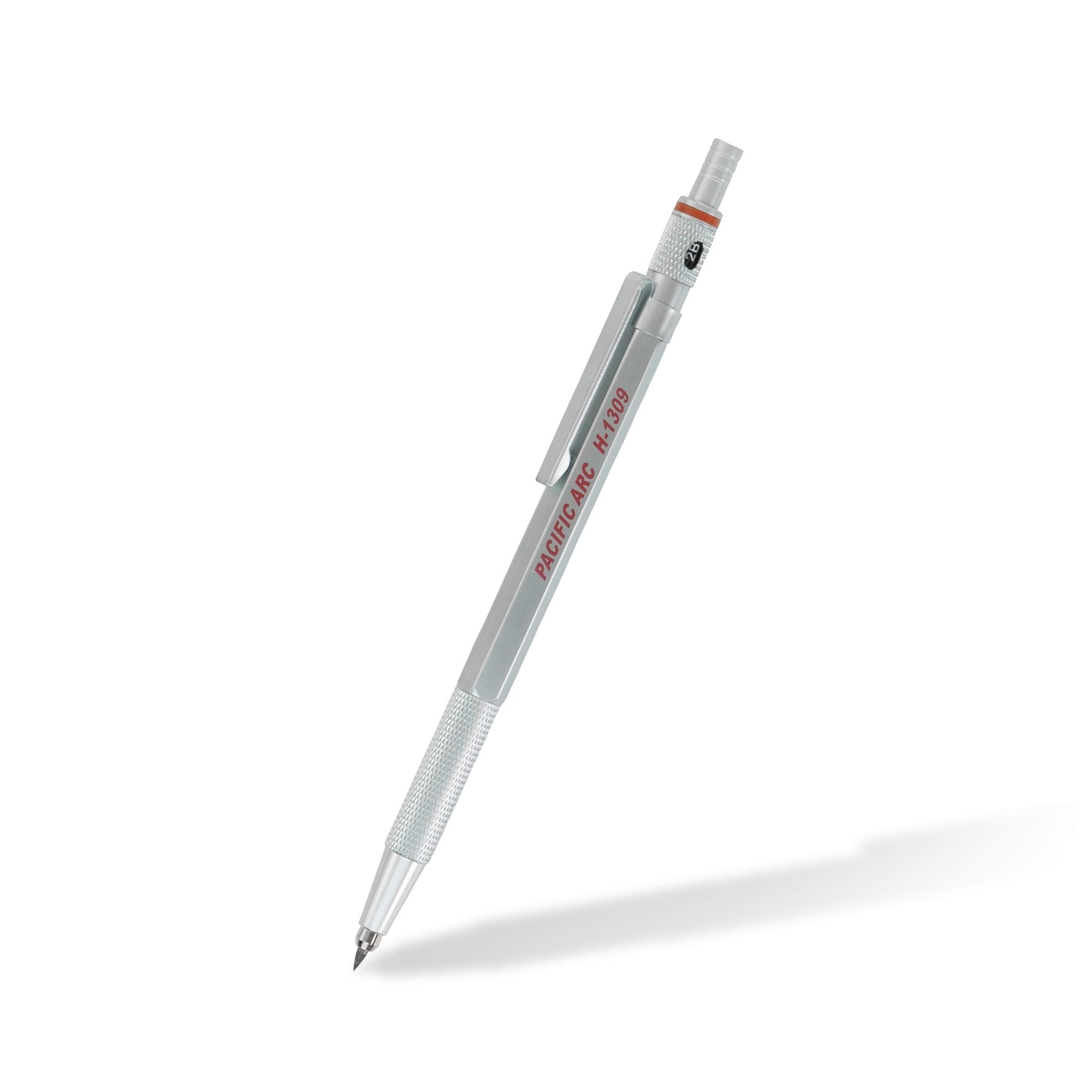 Pacific Arc Premium Gravity Feed Technical Lead Holder All Metal Silver 2 Mm