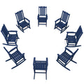 THOEOE Oversized Rocking Chair Set of 8, Outdoor Rocking Chair for Adults, All Weather Resistant Porch Rocker for Lawn Garden, N