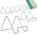 BANBERRY DESIGNS Silver Wire Easel Display Stand - Smooth Chrome Metal - 3 Inch - Pack of 6