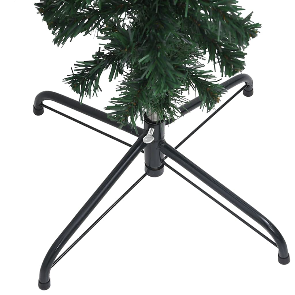 Vidaxl Upside-Down Artificial Christmas Tree With Adjustable Branches And Led Lights, Complete With Gold & Bronze Ball Set, Usb Connector, Economical And Reusable - 94.5&quot; - Green Gold.