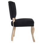 Modway Array French Vintage Tufted Performance Velvet Two Dining Chairs In Black