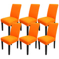 JQinHome Dining Chair Slipcover, High Stretch Removable Washable Chair Seat Protector Cover Set of 6,Chair Covers for Halloween 