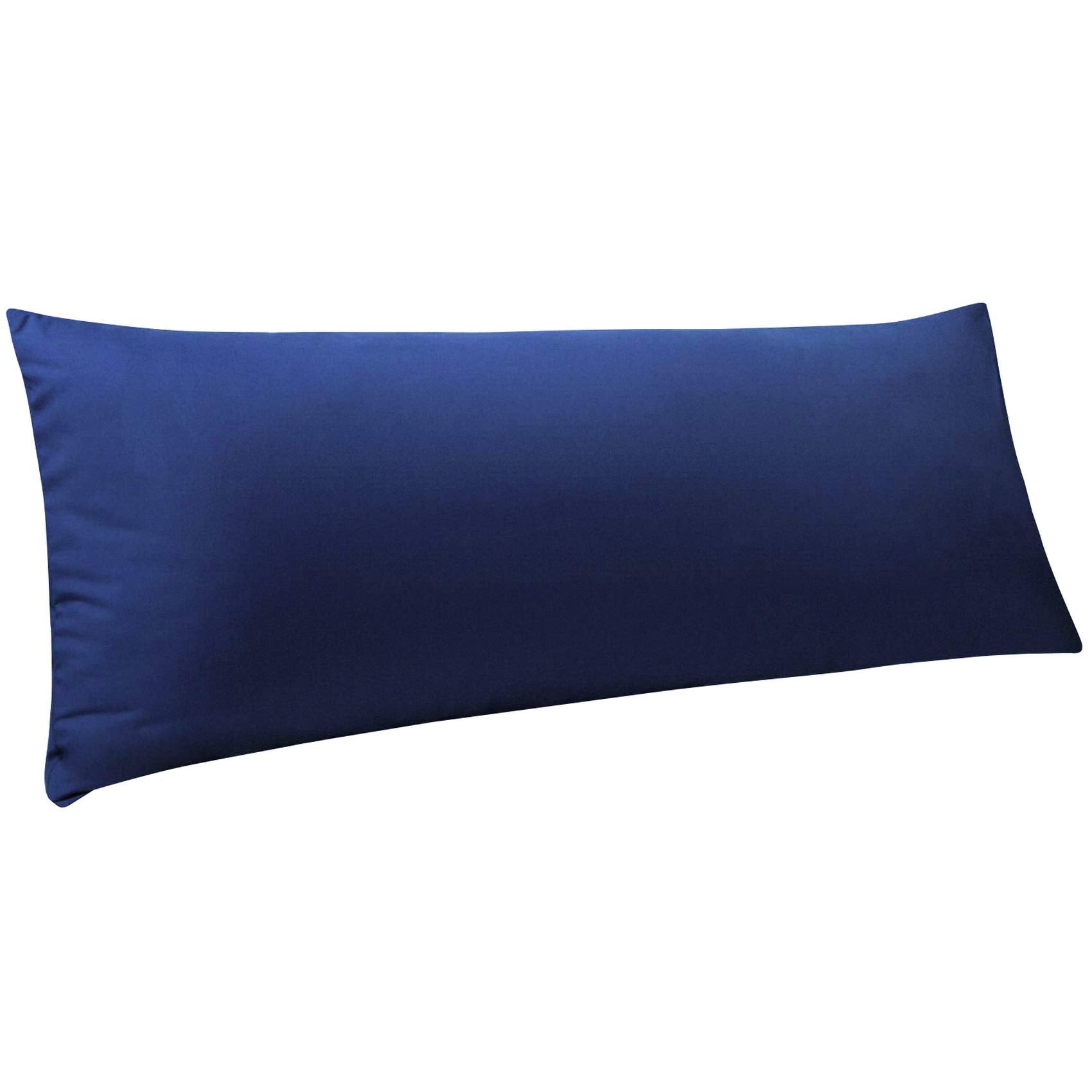 Ntbay Body Pillowcase - Brushed Microfiber 20X54 Pillowcase - Soft, Wrinkle-Free, Fade-Resistant, Stain-Resistant, Navy Blue Bod