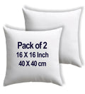 Raajsee 16X16 Pillow Inserts Pack Of 2, Premium Cotton Covering Down Alternative- Throw Pillow Insert - Ultra Soft Decorative Pi