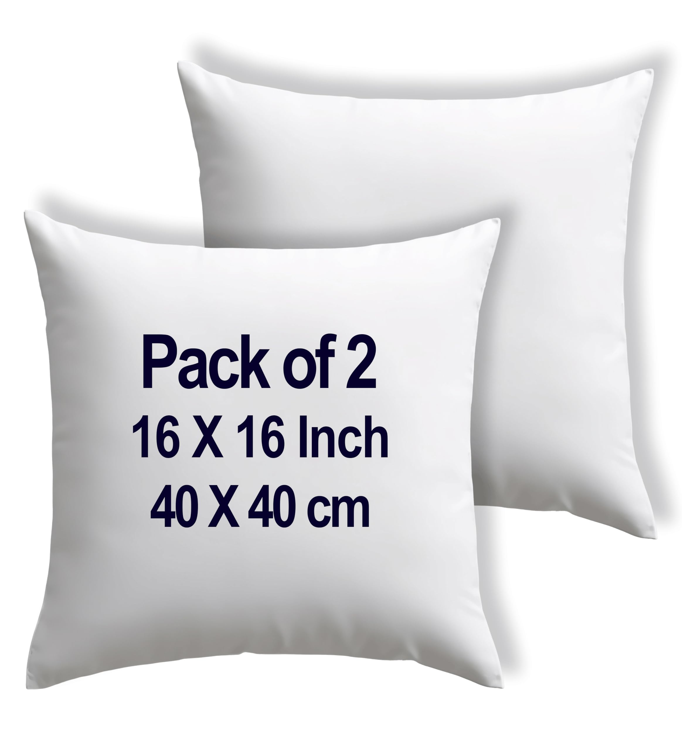 Raajsee 16X16 Pillow Inserts Pack Of 2, Premium Cotton Covering Down Alternative- Throw Pillow Insert - Ultra Soft Decorative Pi