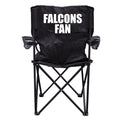 VictoryStore Outdoor Camping Chair - Falcons Fan Black Folding Camping Chair with Carry B