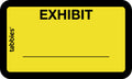 Tabbies Legal Exhibit Labels, Label: 1-5/8'W X 1' H, Sheet: 5-1/4'W X 3-1/4'H, Yellow,Exhibit 252 Labels/Pack (58090)