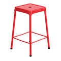 Safco Stool, 25", Brighten Up Your Space With Bright Colors And Modern Styling, 4 Rubber Feet For Non Slip And Won'T Damage Floors, Red