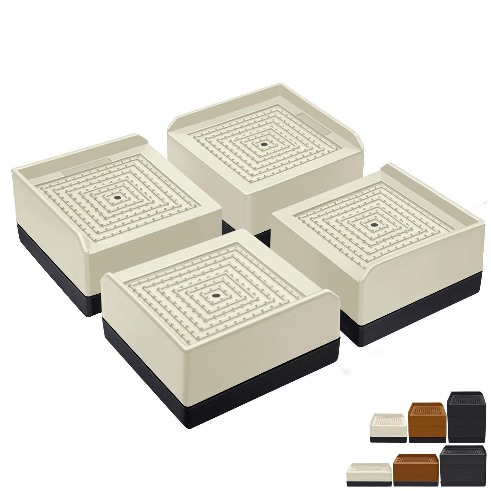 Annkut Bed Lifts Risers 1.5 Inch, Square Adjustable Risers Blocks For Bed Sofa Table And Couch Lifting,Heavy Duty Support Up To