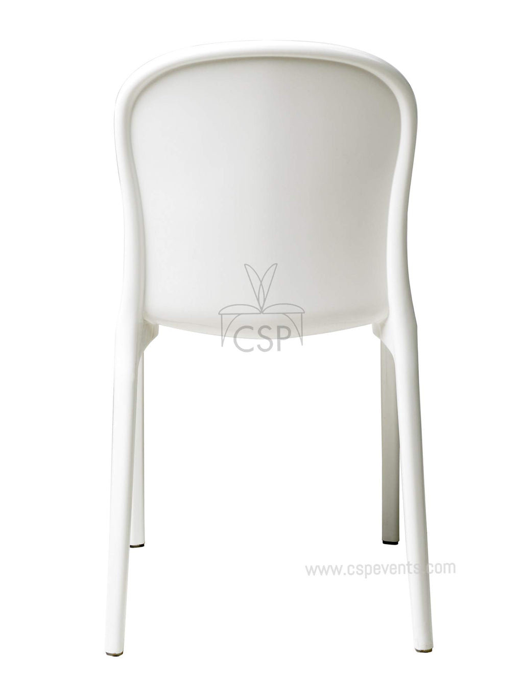 Commercial Seating Products Genoa Polycarbonate Stackable White Chair (Set Of 4)
