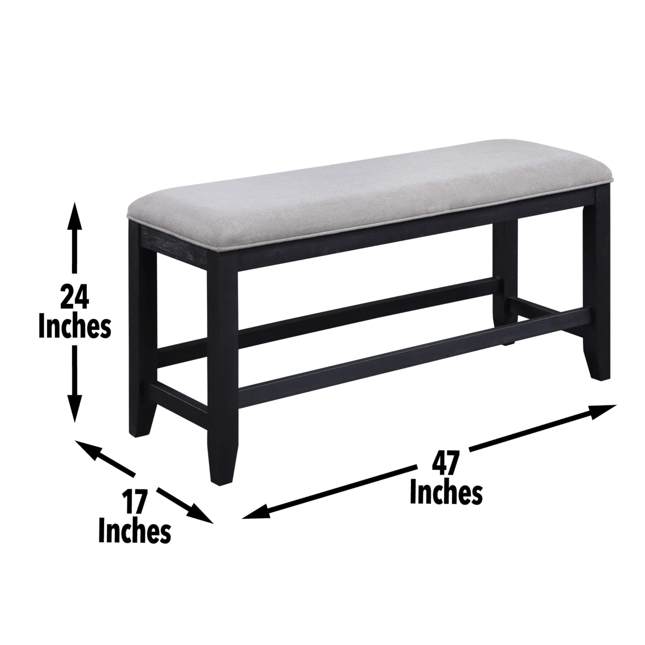 Steve Silver Furniture Yves Counter Bench - Thumbnail 3