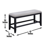 Steve Silver Furniture Yves Counter Bench Grey