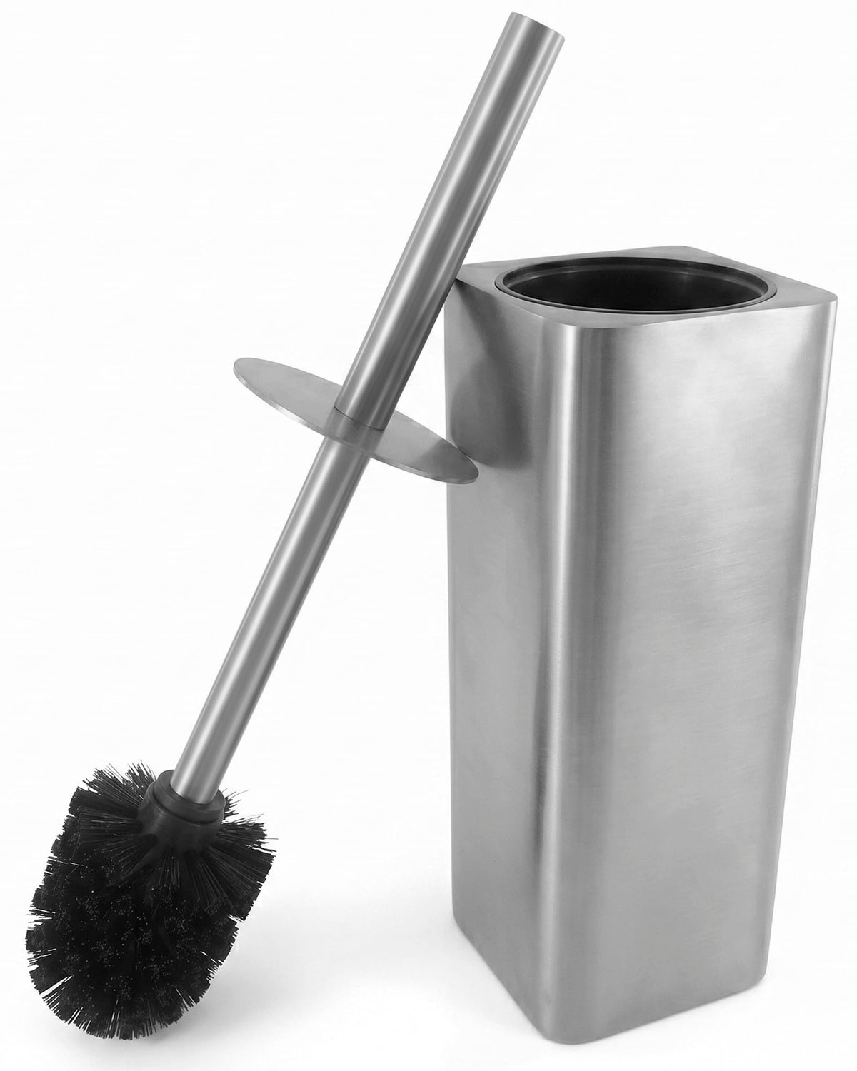 Silver Toilet Brush and Holder Set, Stainless Steel (Silver Color)