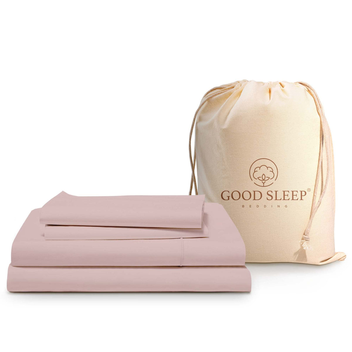 4 Pc Blush King Size Sheets Set For King Mattress, 1000 Tc Egyptian Cotton Bed Sheets For King Size Bed, 16 Inch Deep Pocket Kin
